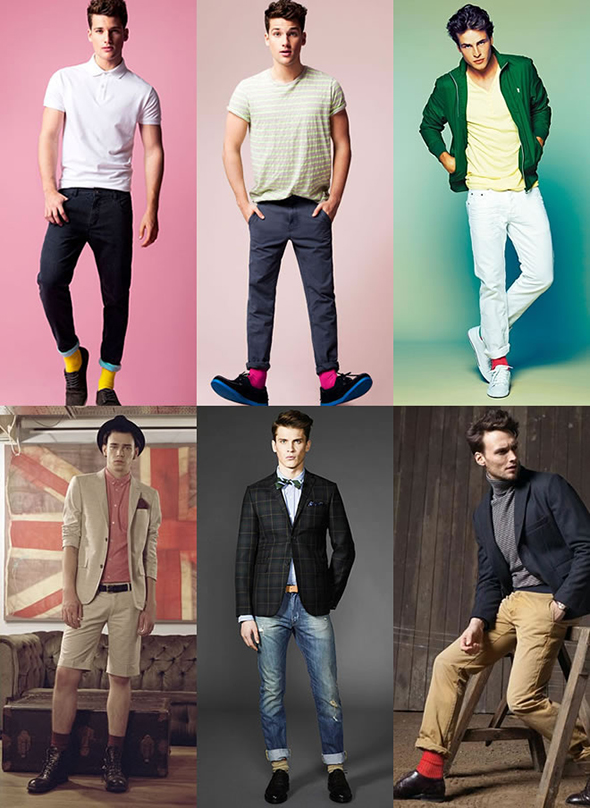 meias coloridas para homens