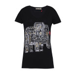 camiseta preta elefante R$59,90